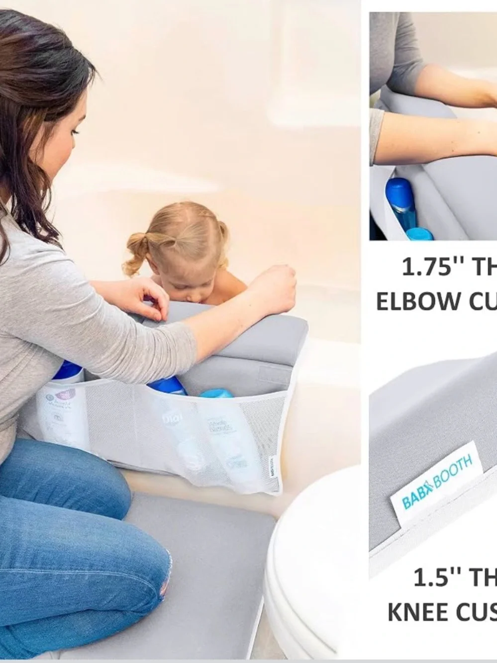 Gray Bath Kneeler & Elbow Rest